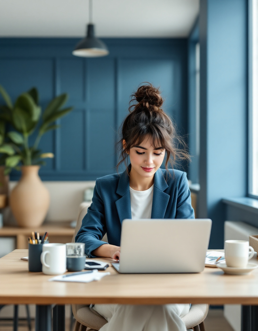 Consultora fazendo orçamento